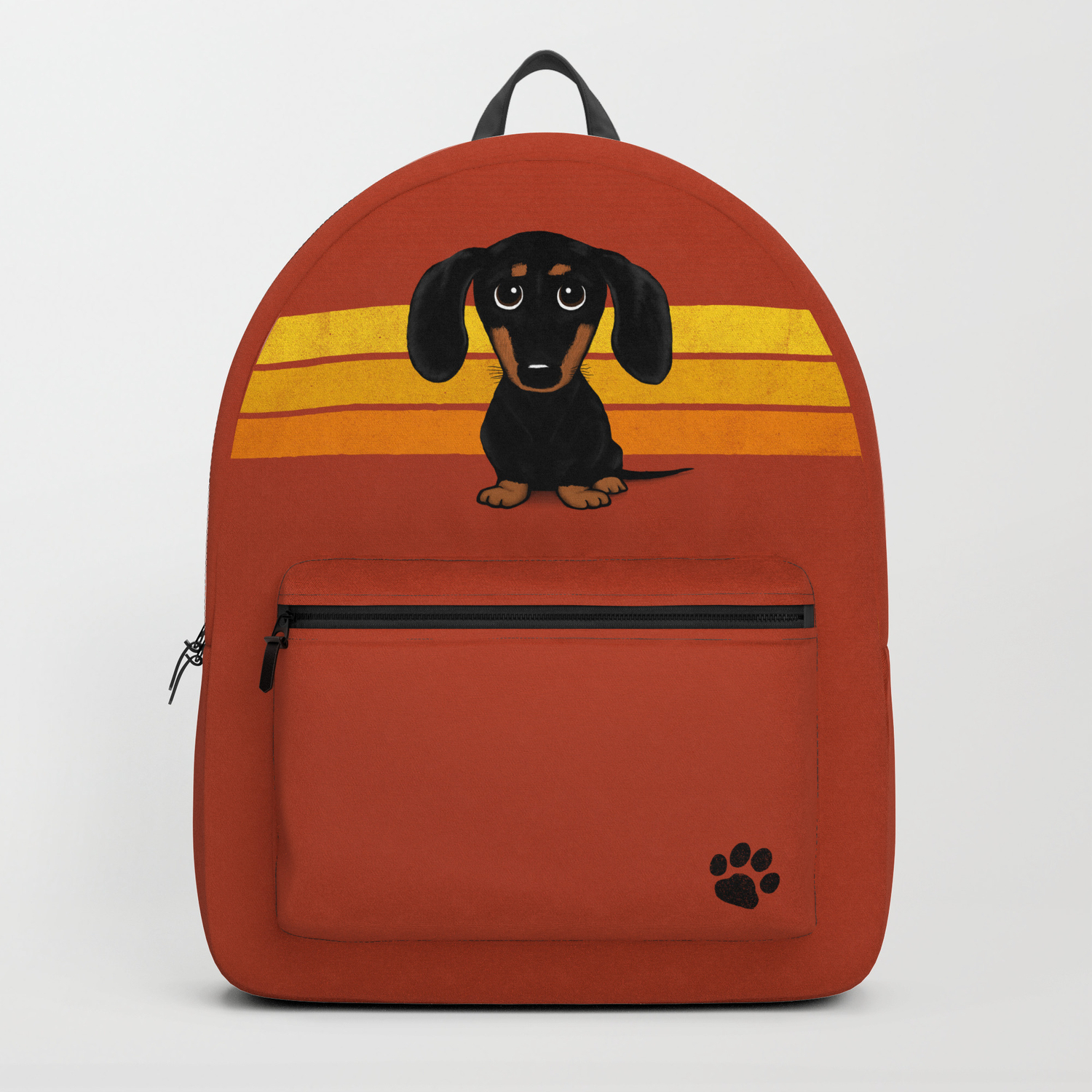Black and Tan Dachshund | Cute Cartoon Wiener Dog Backpack by Jenn Kay |  Society6