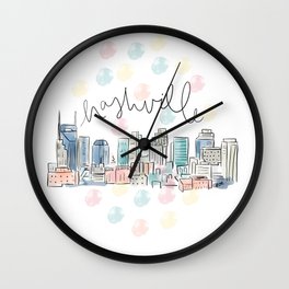 Nashville Skyline RER Wall Clock