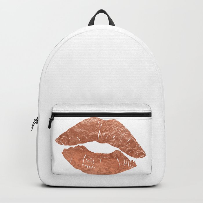 Rose gold kiss on the lips Backpack