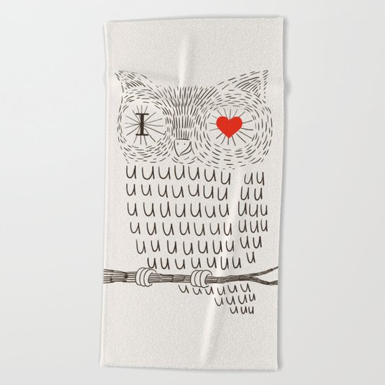 I Love Uuuuuuuu Beach Towel