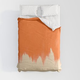 Orange Smear on Beige Comforter