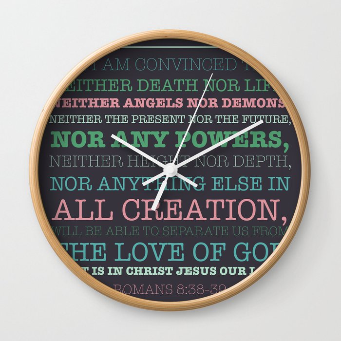Romans 8:38-39 Wall Clock