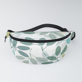 Blue Green Leaves  Fanny Pack