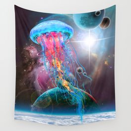 Super Space Jellyfish Wall Tapestry