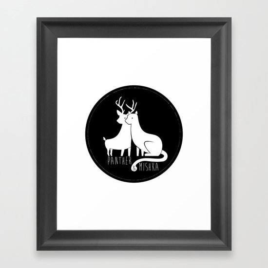 Panther & Mishka Framed Art Print