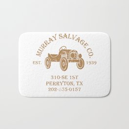 Murray Salvage Co. Bath Mat | Graphicdesign, Digital, Typography, Vectoredlife, Texas, Illustration, Signs, Other, Cars 