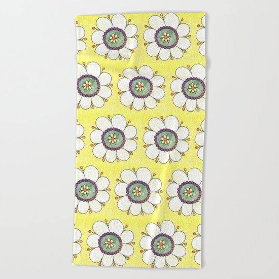 Crazy Daisies Beach Towel
