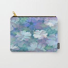 Painterly Midnight Floral Abstract Carry-All Pouch