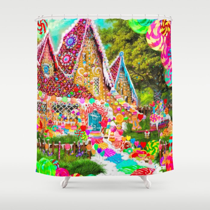 The Gingerbread House Shower Curtain By Foxfires Society6 The Gingerbread House Shower Curtain