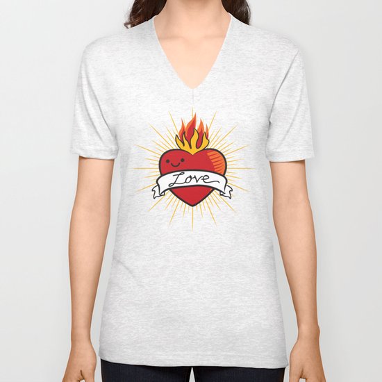 Heart Unisex V-Neck