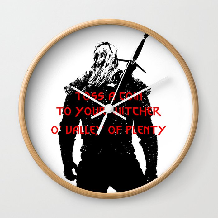 Toss a coin to your witcher Wall Clock