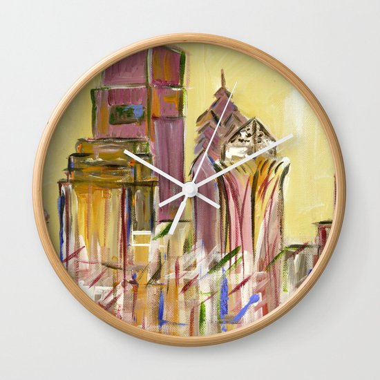 Philadelphia Skyline Wall Clock