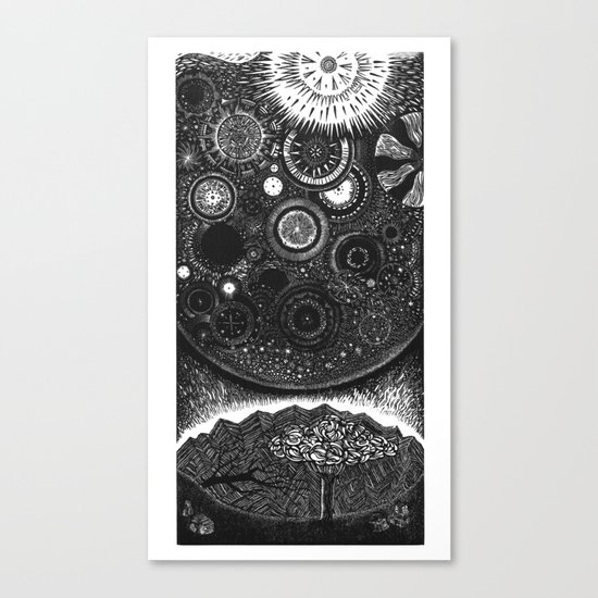 Infiniteness Woodcut Canvas Print