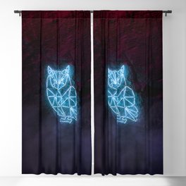 Fluorescent Owl Blackout Curtain