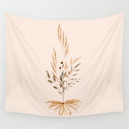 Orange Bouquet With Orange Leaves Wall Tapestry