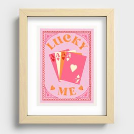 Lucky Me, Playing Cards Print Recessed Framed Print