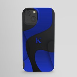 Personalized  K Letter on Blue & Black Gradient, Awesome Gift Idea,  iPhone Case, Gift Geschenk iPhone-Hülle iPhone Case