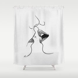 First kiss me . Shower Curtain