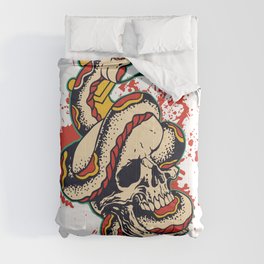 Skull and Snake Flash Art Comforter