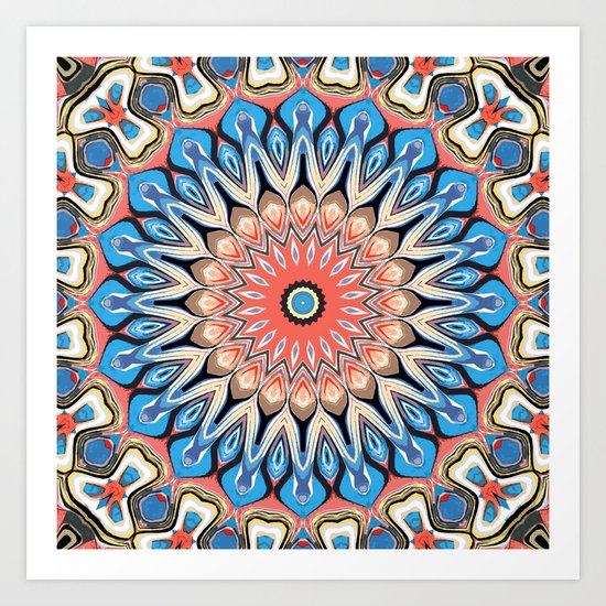 Abstract Flower Mandala Art Print