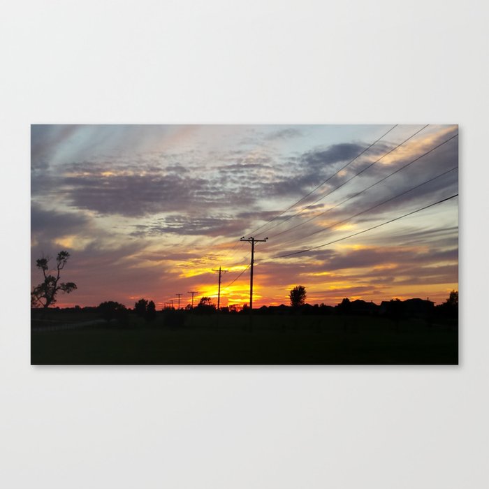 Oklahoma Country Sunset Canvas Print