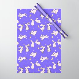 Lunar Bunnies - Blue Wrapping Paper