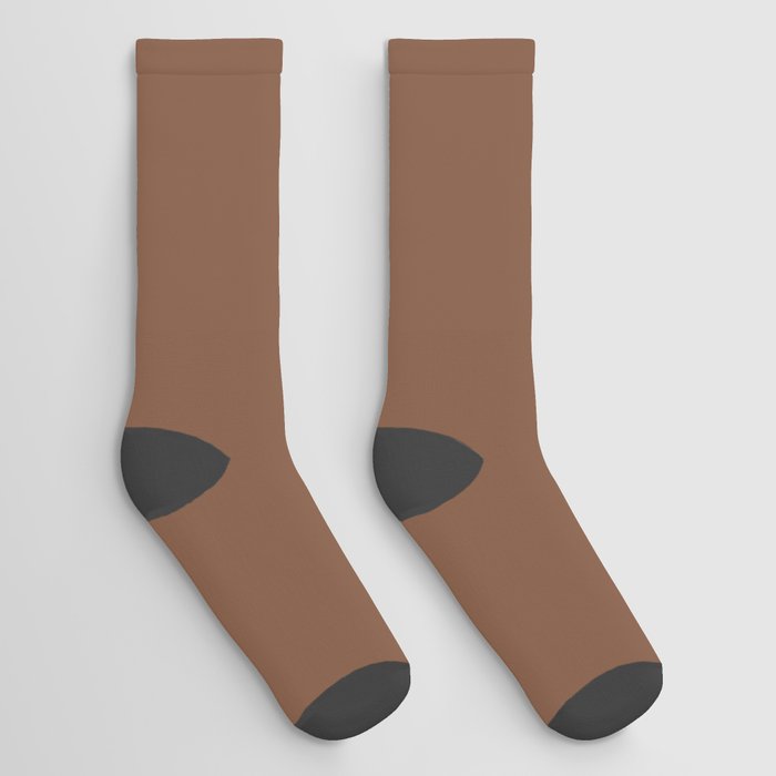 Dark Brown Solid Color Pairs Pantone Mocha Bisque 18-1140 TCX Shades of Brown Hues Socks