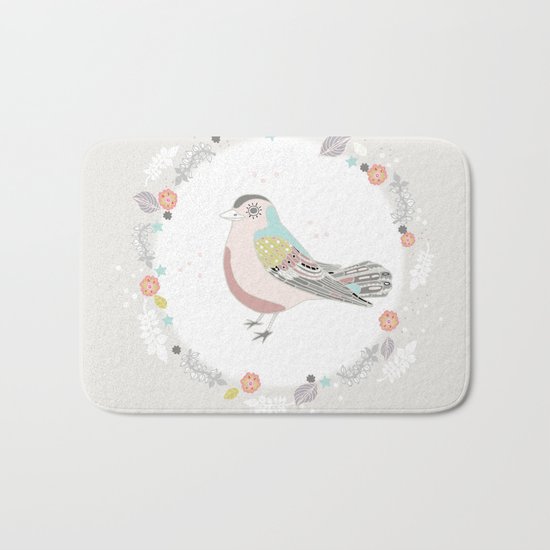 white moon Bath Mat