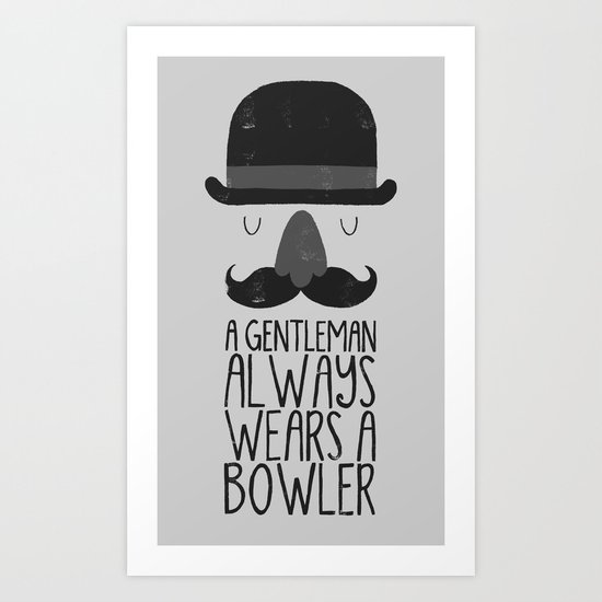 bowler hat Art Print