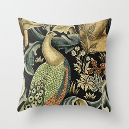 William morris enhanced with artificial intelligence Throw Pillow