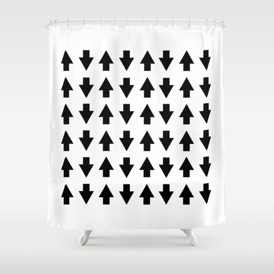 Arrows Black Shower Curtain