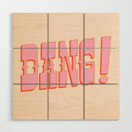 DANG! - western style saloon font in retro mod colors (pink and orange) Wood Wall Art