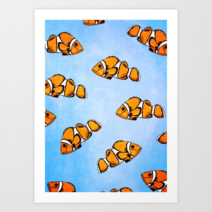 Clownfish Pattern Art Print by DV designstudio Society6