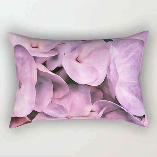 Hydrangea Beauty Pink Rectangular Pillow