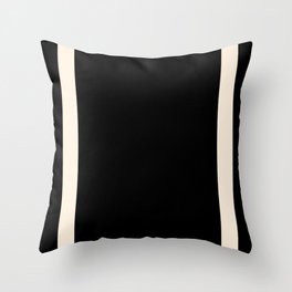 Simple Elegant Minimalist Frame Pattern II in Black and Almond Cream Throw Pillow