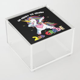 Ready To Crush 2nd Grade Dabbing Unicorn Acrylic Box