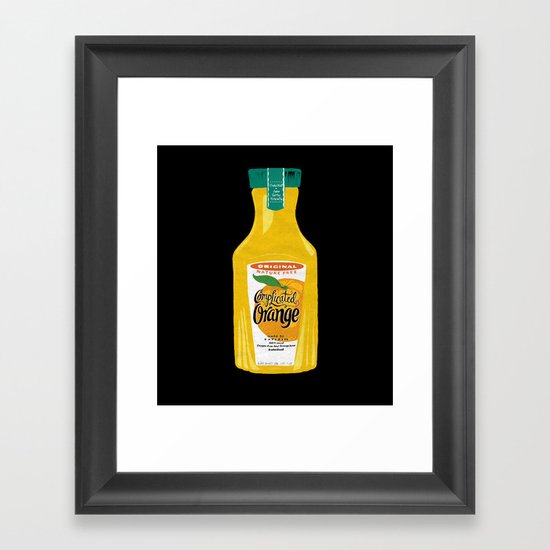 Complicated Orange Framed Art Print
