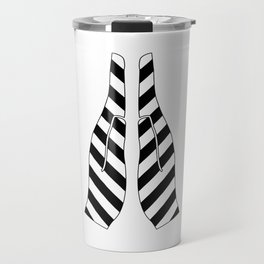 Striped Namaste Travel Mug