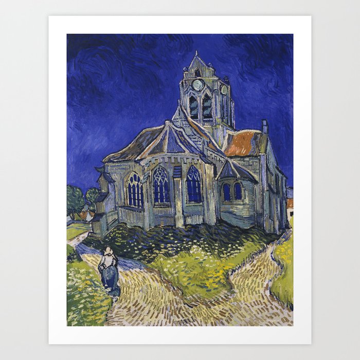 The Church at Auvers by Vincent van Gogh, 1890 Art Print