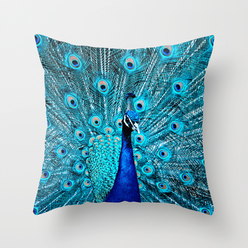 peacock blue throw pillows