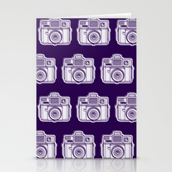 I Still Shoot Film Holga Logo - Reversed Deep Purple Stationery Cards