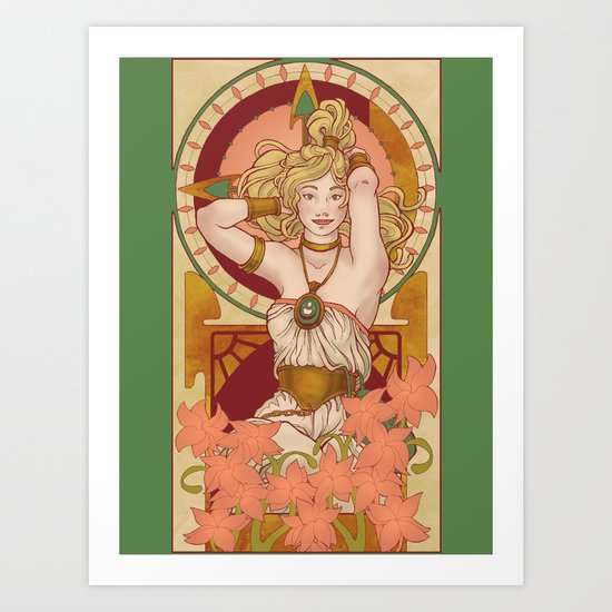 Chronos Nouveau Art Print