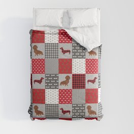 Doxie Quilt - duvet cover, dog blanket, doxie blanket, dog bedding, dachshund bedding, dachshund Comforter