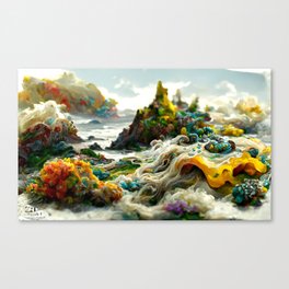 On a Bed of Ocean Coils  Canvas Print