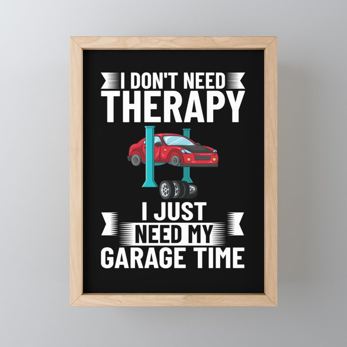 Auto Repair Car Mechanic Garage Shop Beginner Framed Mini Art Print