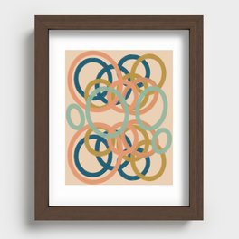Vibrant Circles #3 - Modern Abstract Art Print Recessed Framed Print