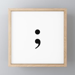 Semicolon Framed Mini Art Print