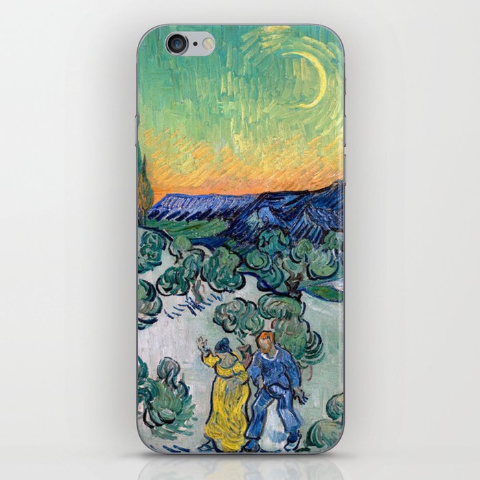 Couple Walking among Olive Trees, Vincent Van Gogh iPhone Skin by Historia  Fine Art Gallery