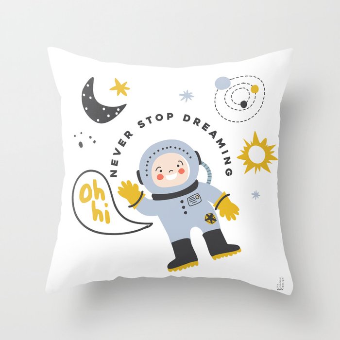 Never Stop Dreaming Throw Pillow