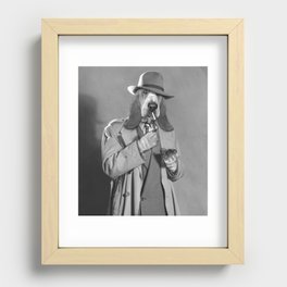 Detective Dog. Recessed Framed Print